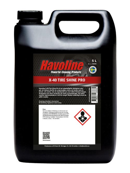 Huvudbild Havoline X-40 Tire Shine Pro 5 L