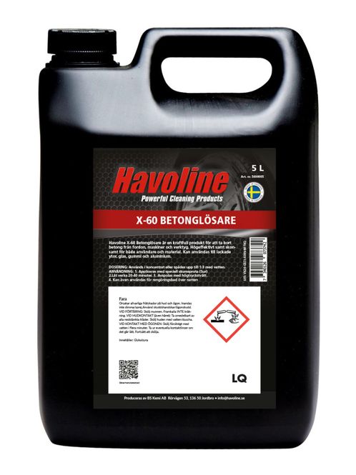 Huvudbild Havoline X-60 Betonglösare 5 L